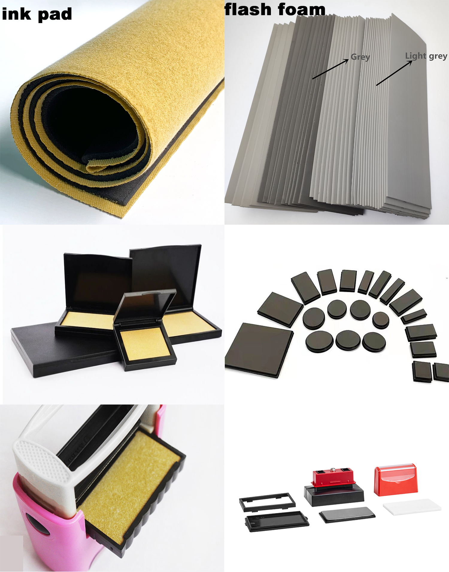 stamp material:falsh foam,ink pad sheet