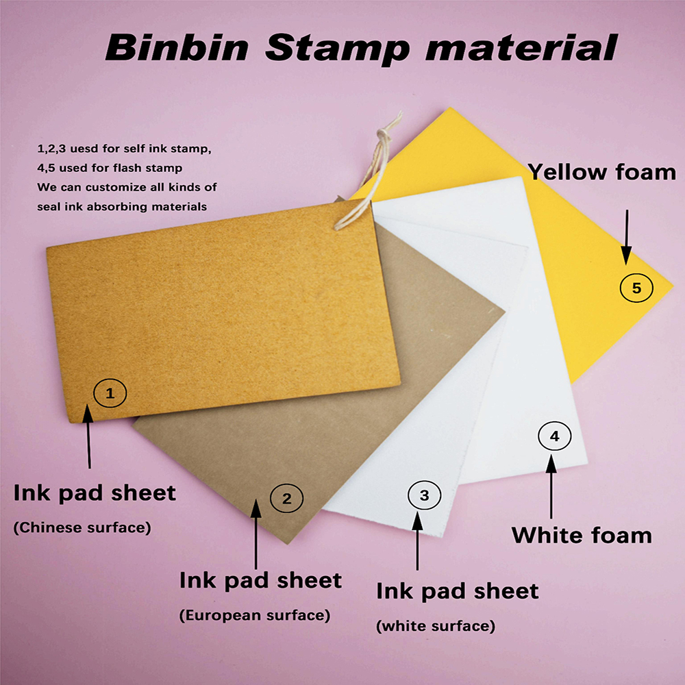 Stamp material of ink pad sheet for self ink stamp