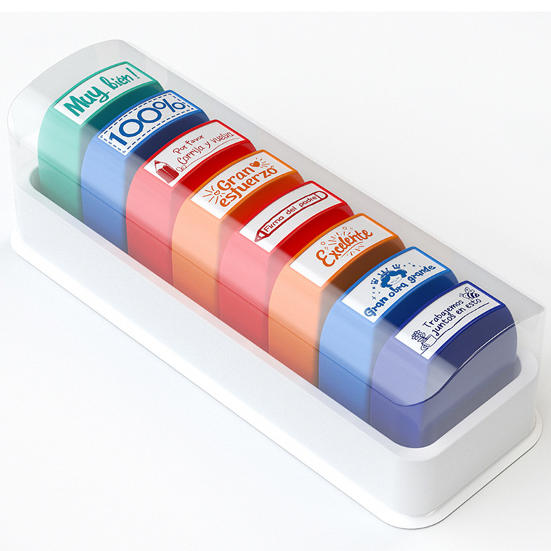  Teacher Stamps for Grading Motivational Teacher Self-Inking Stamp Set Encouraging Signature Stamp