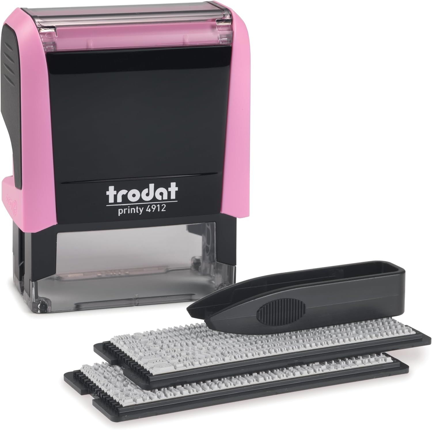 Trodat Printy 4912 Self Inking Address Stamp kit with Black Ink