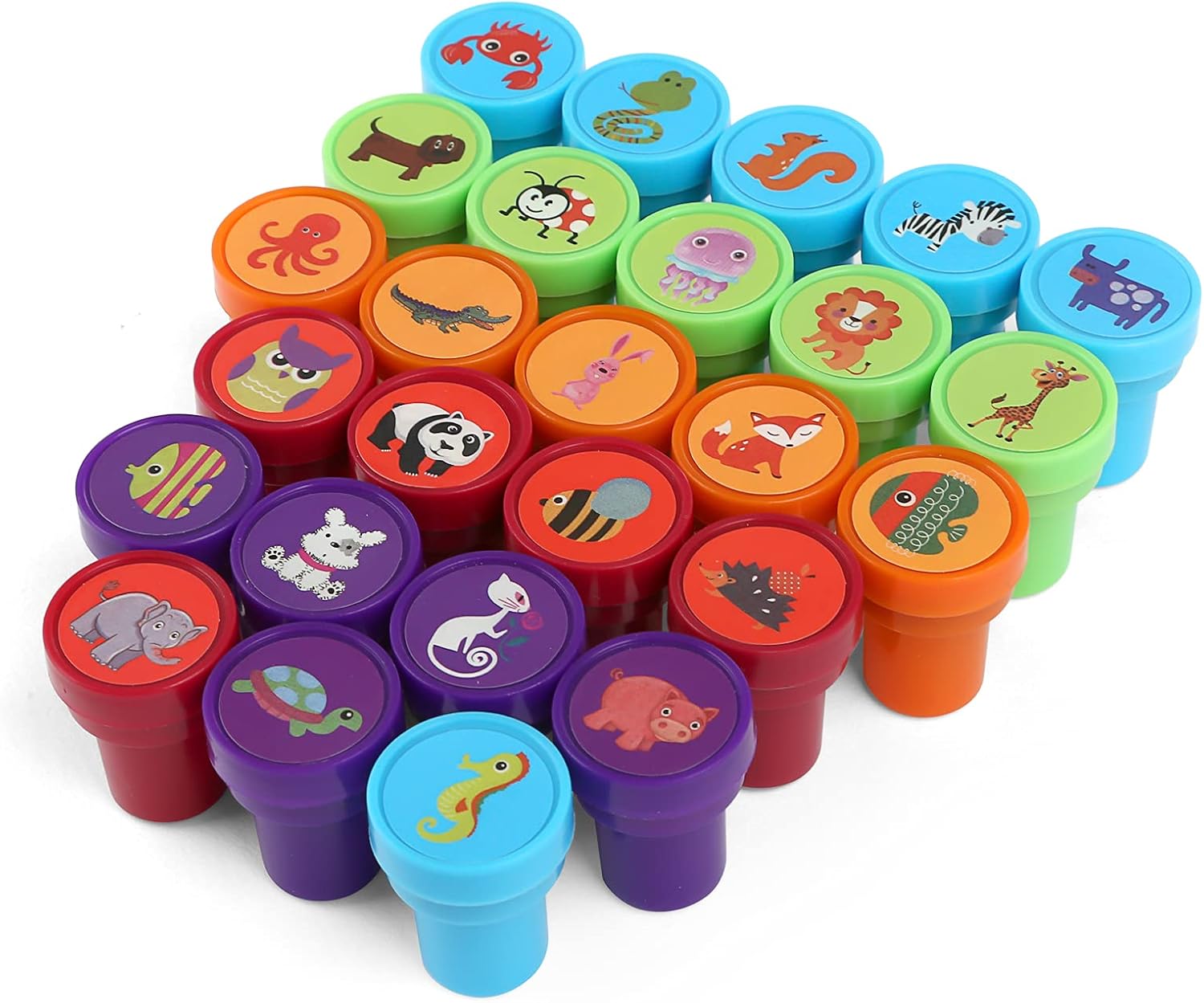 Zoo Animal Stamps for Kids, Self Inking Stamps for Kids Birthday Gift