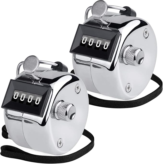 Professional Handheld Tally Counter-4 Digit-2 Pack