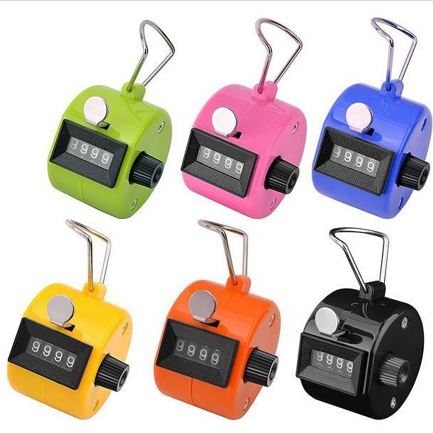 Four-digit plastic color counter Handheld Click Counter Digital Counting