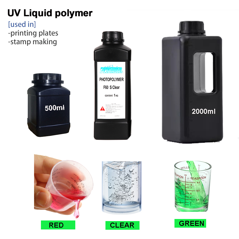 Gel Soft Printing Liquid Polymer for Rubber Stamps Water Wash  Photopolymer Polymer Stamp