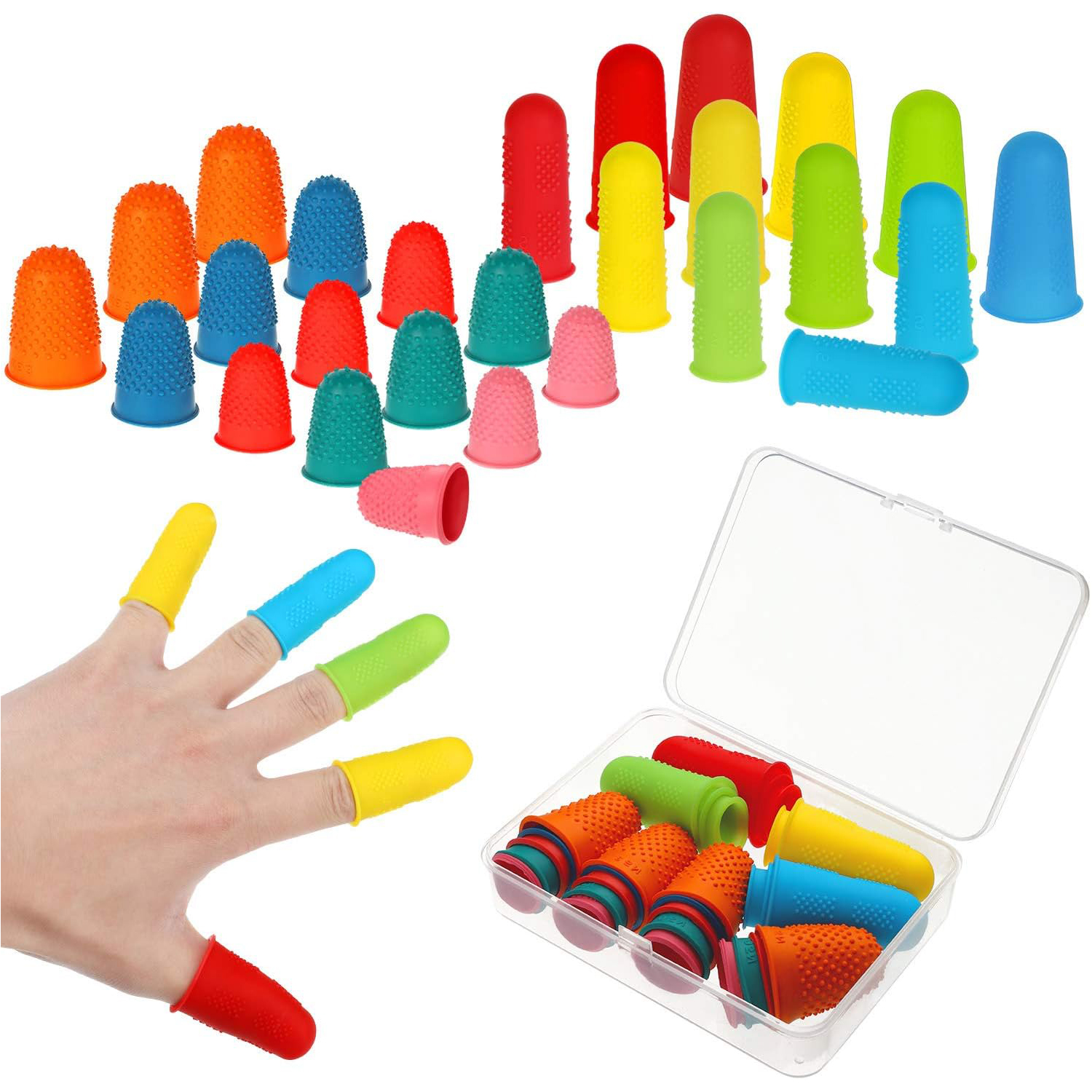 Rubber Fingers Tip Fingers Covers Hot Glue Wax Rosin Resin Collating Writing Task Scrap