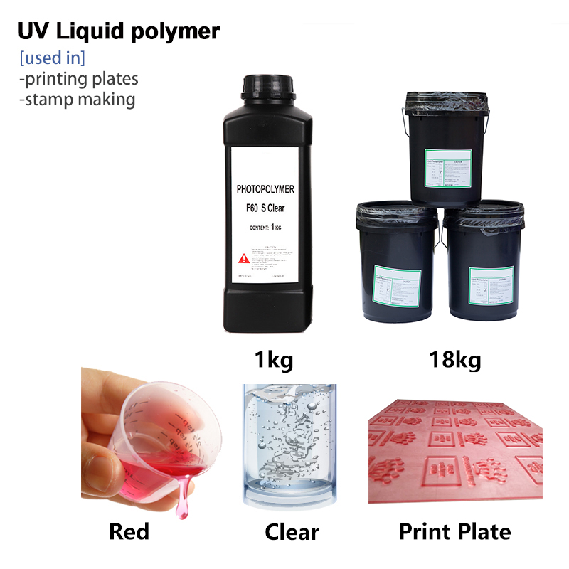 Flexographic Printing Plates Using Liquid Photopolymer 1kg and 18kg