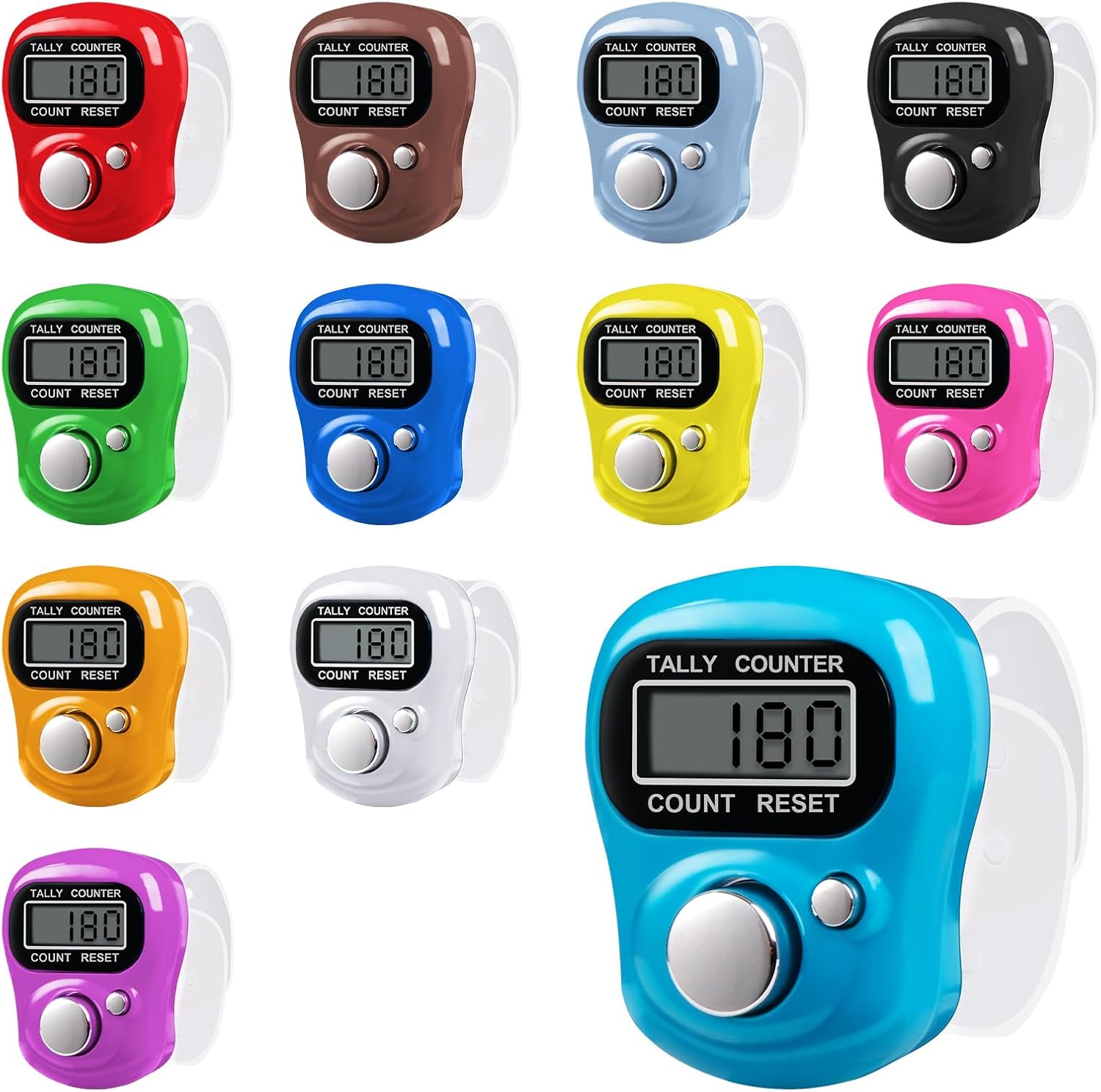 Electronic Finger Counter, 5 Digit LCD Electronic Digital Display, Hand Tally Clicker Counter