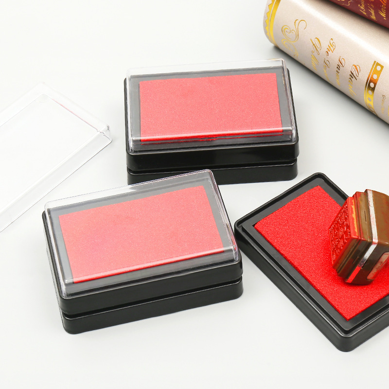 Office Financial Ink Pad Red Quick Dry 50*80mm