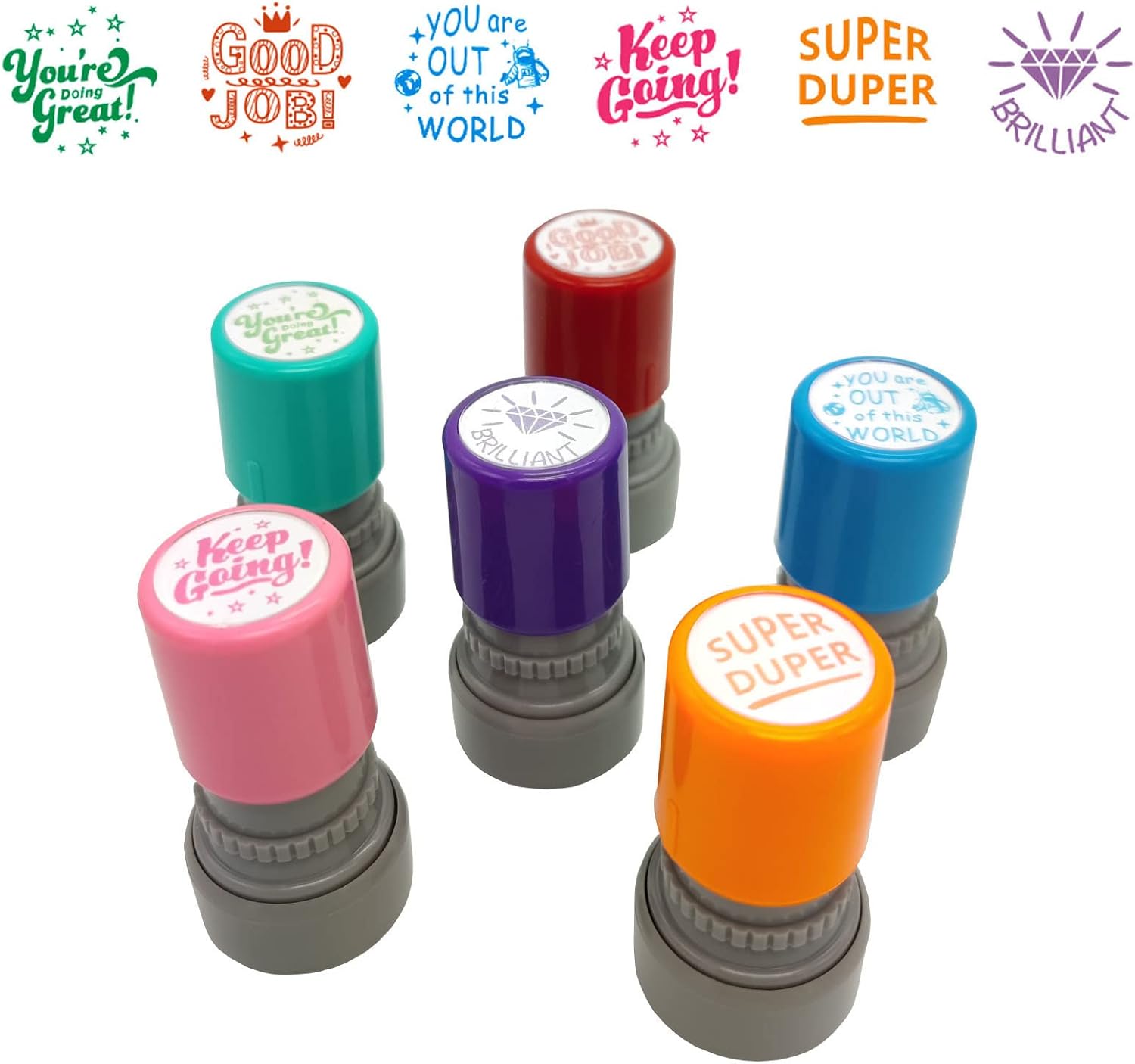 Teachers Self-Inking Rubber Stamps Teacher Review Photosensitive Stamps for Education