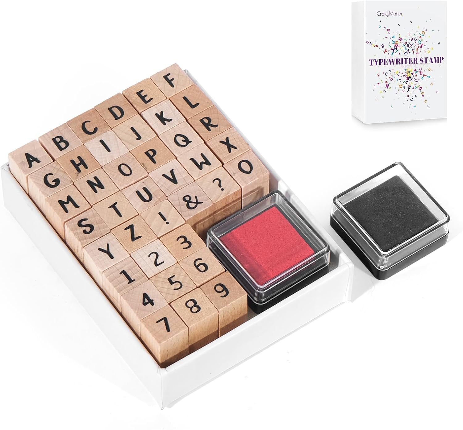 Small Letter Stamps and Ink Pad for Crafting