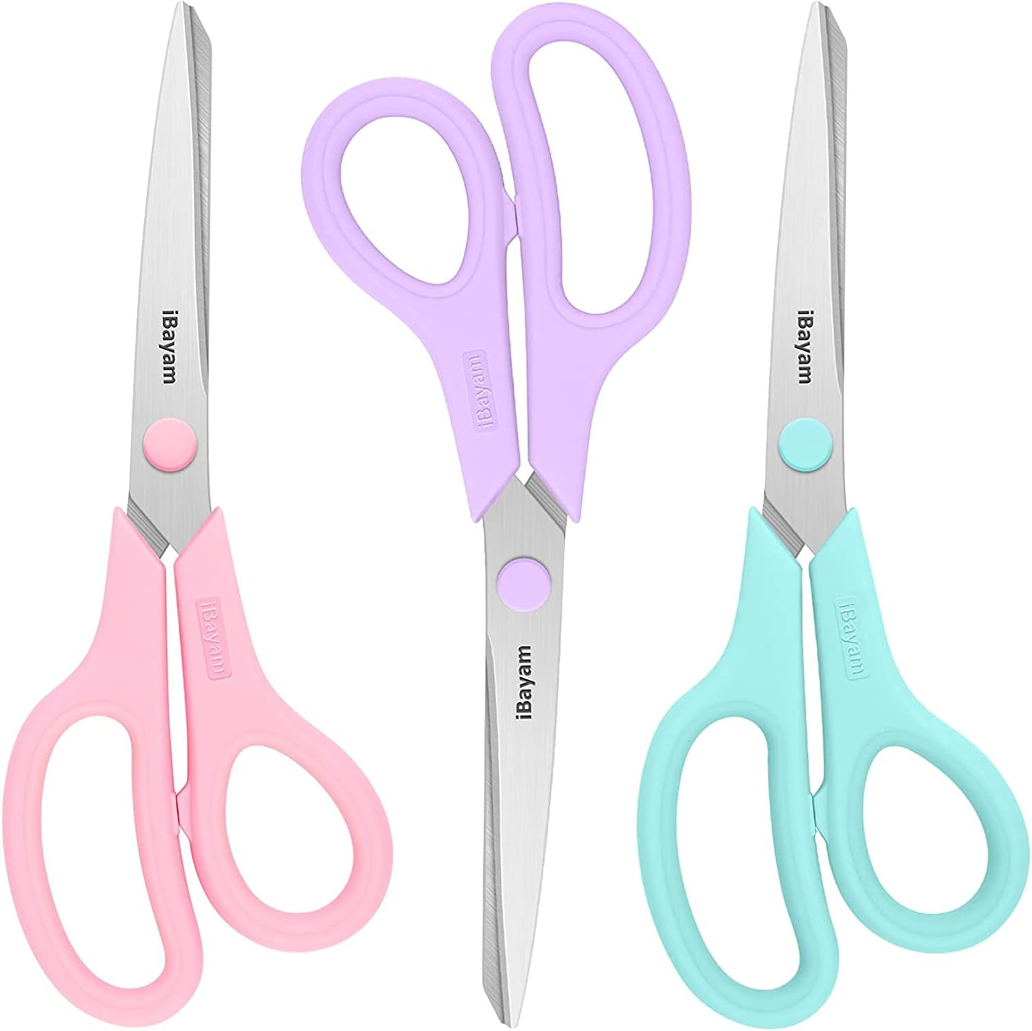 Scissors Ultra Sharp 2.5mm Thick Blade Shears Comfort-Grip for  School Office Teacher Desk Crafts