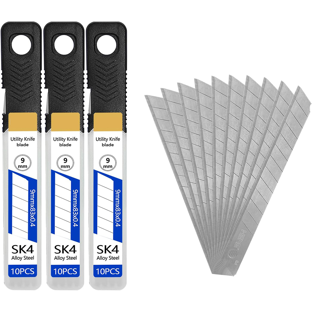 Tools 30Pcs 9mm Utility Knife Replacement Blades for Utility Knife and 9mm Box Cutter